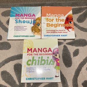 3 pack manga drawing tutorial books!